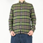 maillot twill check B.D. shirts / cotton knit cap / cotton border knit cap