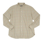 maillot mature twill check regular shirts  / twill check pull over stand shirts