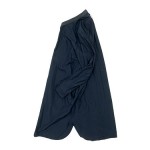 MARGARET HOWELL NAVY COTTON SILK ONE-PIECE / INTEGRAL STRIPE CREW KNIT