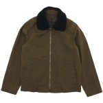 MHL. WASHED WAXED COTTON MARINE JACKET / CHUNKY WOOL TURTLE NECK KNIT
