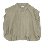 ordinary fits LINEN BARBER NO SLEEVE SHIRT / LINEN BARBER SHIRT