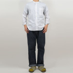 MARGARET HOWELL TEXTURED STRIPE COTTON SHIRTS 〔メンズ〕