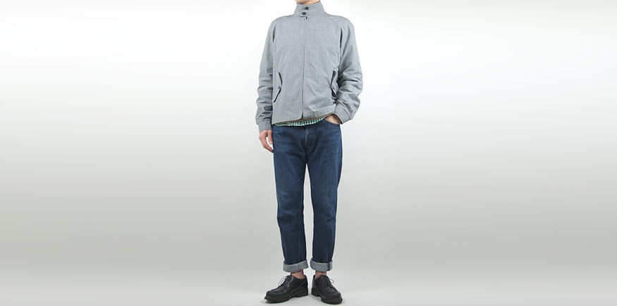 MARGARET HOWELL COTTON LINEN END ON END BLOUSON 020GRAY 〔メンズ〕を使った着こなしコーディネート