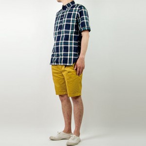 EEL HIMAWARI SHIRTS 27NAVY MADRASを使った着こなしコーディネート