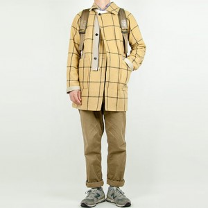 TATAMIZE RV COAT BEIGE x YELLOW CHECK