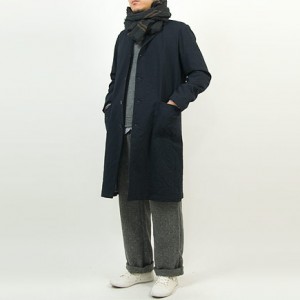 MARGARET HOWELL CASHMERE WOOL SQUARE SCARF 023CHARCOAL
