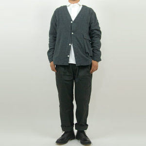 LOLO 起毛シャンブレー Bagポケット カーデシャツ GRAY