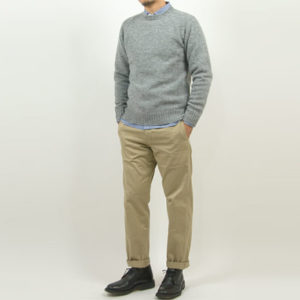 Charpentier de Vaisseau Karl Shetland Crew Neck Knit GRAY