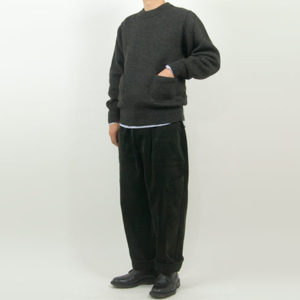 ENDS and MEANS Grandpa Knit BROWN CHARCOAL