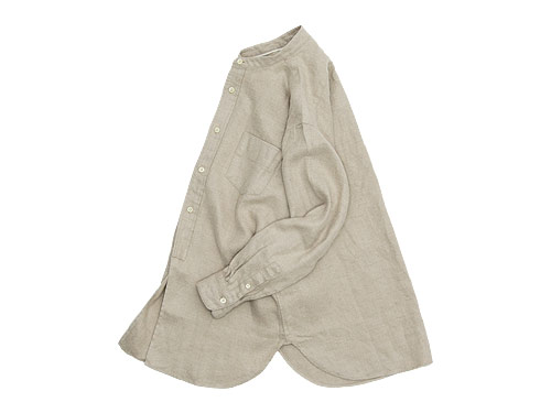 maillot winter linen stand long shirts / nel stripe regular shirts / b.label outers
