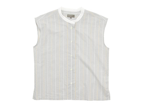 MARGARET HOWELL WIDE PJ STRIPE COTTON LINEN SHIRTS