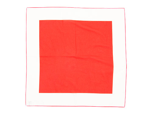 MHL. FINE COTTON PLAIN WEAVE BORDER PRINT SCARF