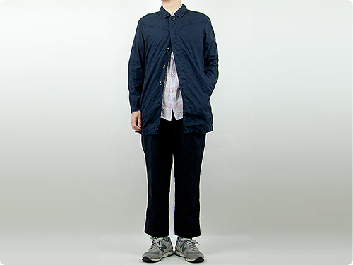 RINEN 40/1オーガニックブロード ステンカラーコート
