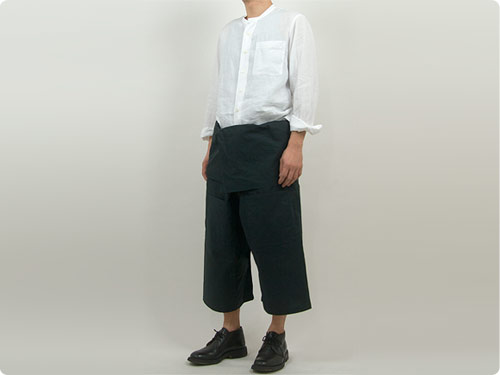 MARGARET HOWELL SHIRTING LINEN NO COLLAR SHIRTS 〔メンズ〕