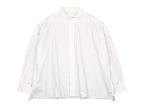 TOUJOURS Fly Front Square Collar Wide Shirts / Stole
