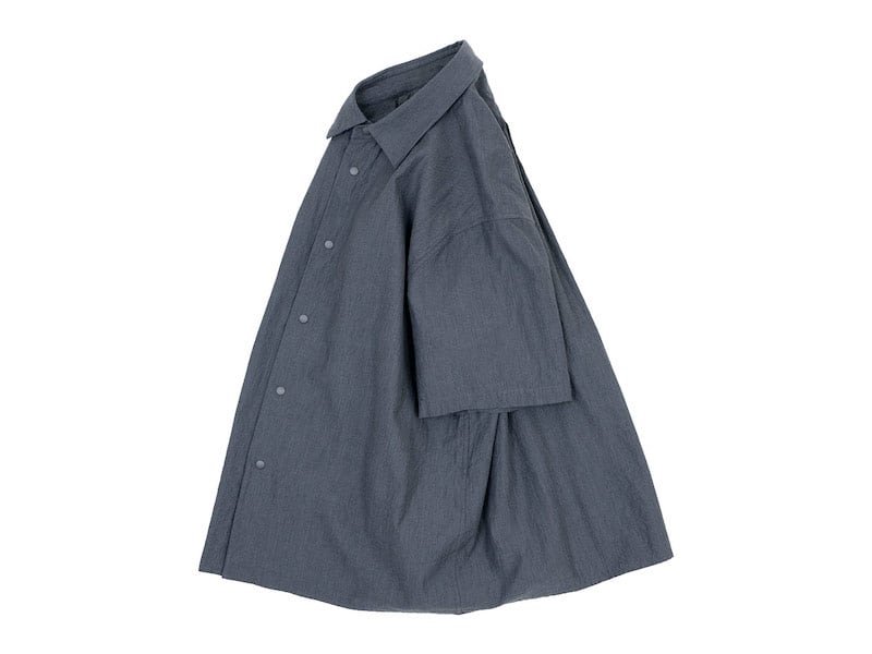 YAECA コンフォートシャツリラックススクエア 半袖 MEDIUM GRAY 〔レディース〕