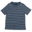 nisica 半袖ガンジーネックカットソー 細ボーダー NAVY x GRAY